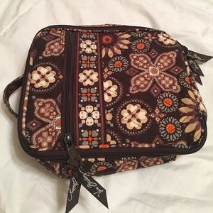 Vera Bradley Canyon lunch bunch Plastic lined Everything Bag. Brown Vintage 2012