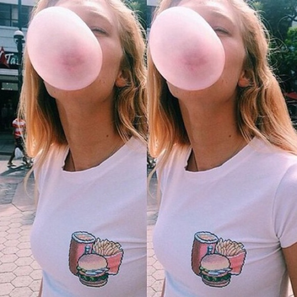 RARE brandy melville food shirt