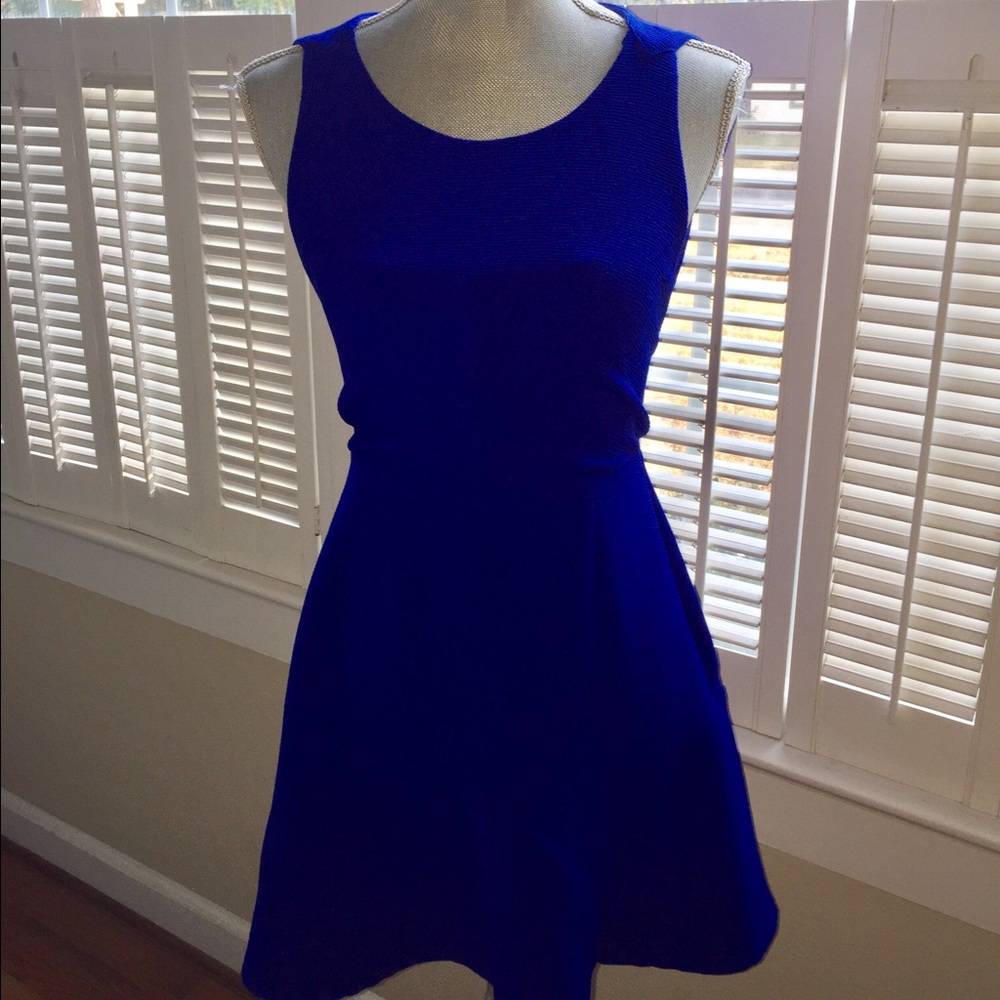 Royal blue cocktail dress
