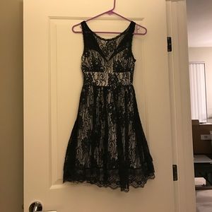 Black lace cocktail dress