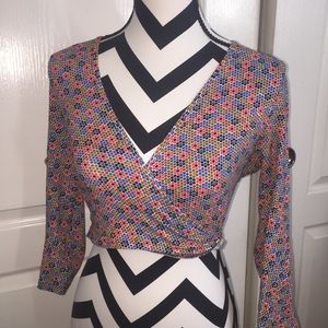 american apparel tie-around wrapped top