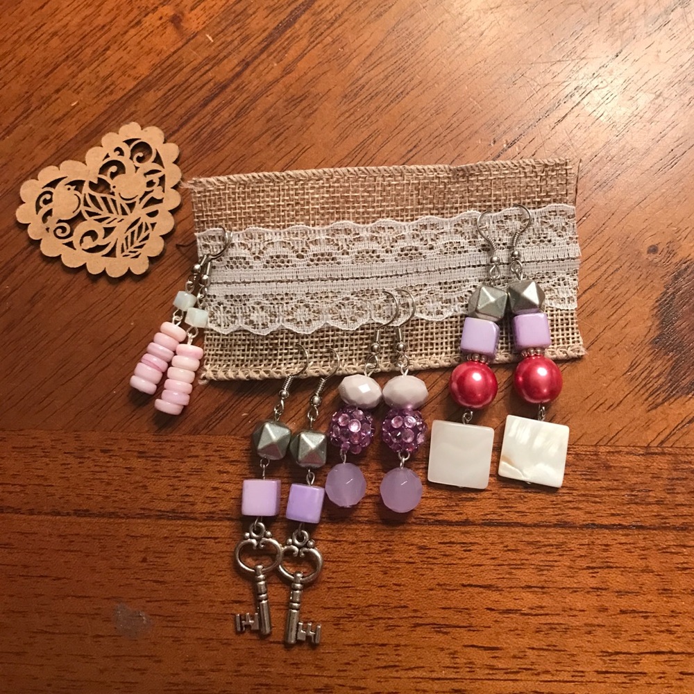 Silver lilac earring bundle ✨