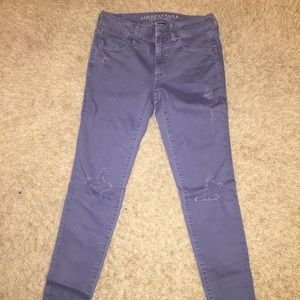 Slightly ripped AE light blue pants