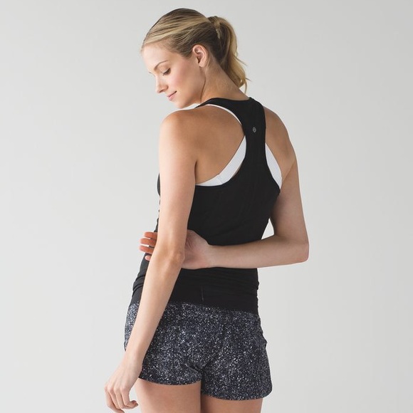 Lululemon Speed Short Mini Splatter White / Black