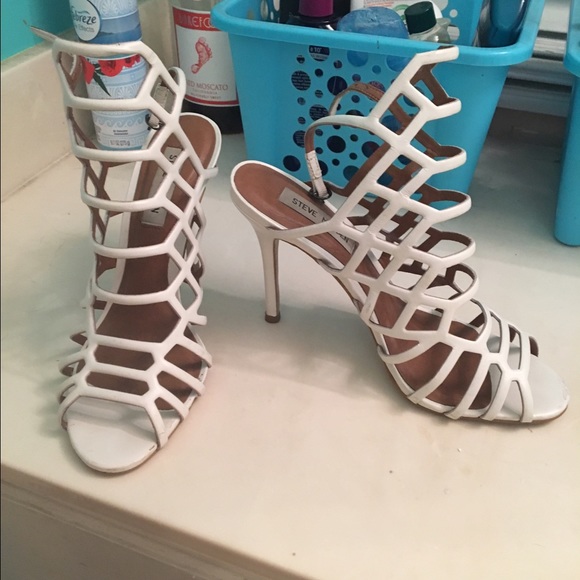 Steve Madden white slither heel - Picture 2 of 3