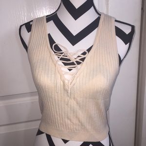 forever 21 front-tying sleeveless top