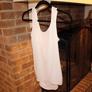 Dillards White Flowy Tank