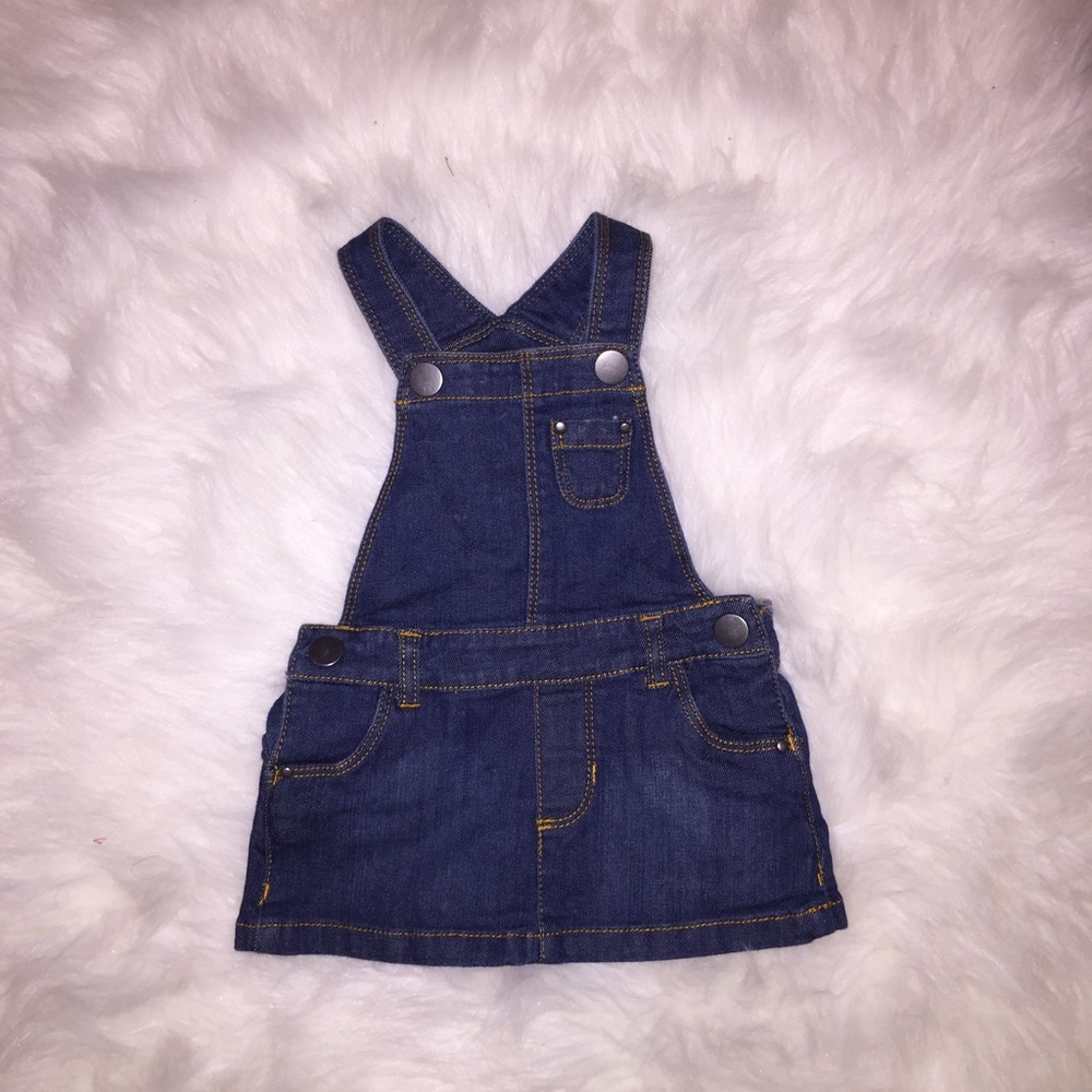 Jean skirt overalls