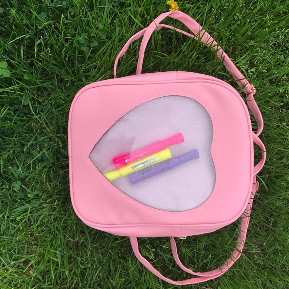 Pastel Pink Heart Rave Backpack - NWT - Picture 2 of 4