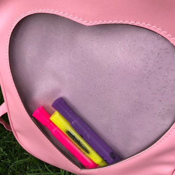 Pastel Pink Heart Rave Backpack - NWT - Picture 4 of 4