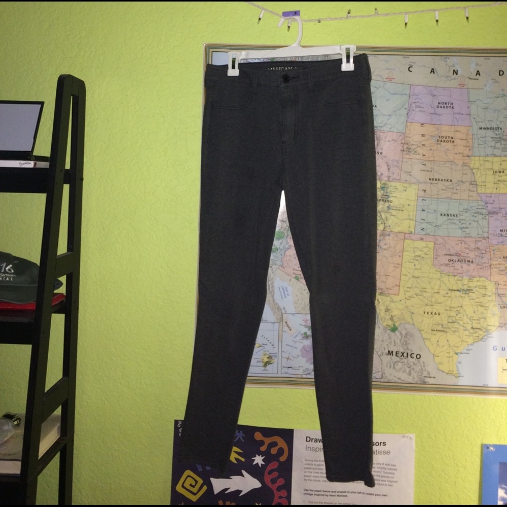 AE high rise dark gray jeggings!
