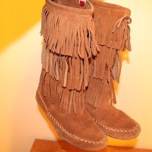 Mudd Lauren Conrad Brown Fringe Boots