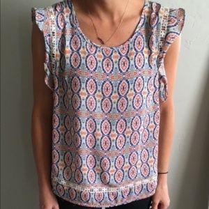 Colorful Pattern Target Blouse