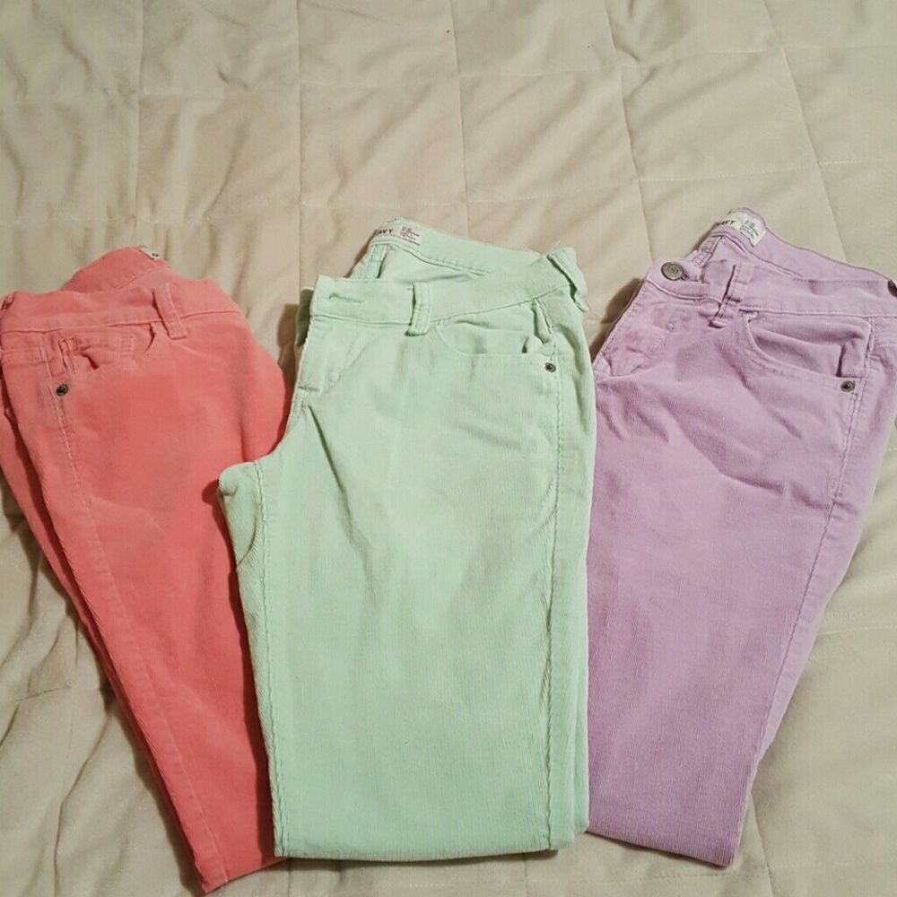 Old navy pastel corduroy pants size 6