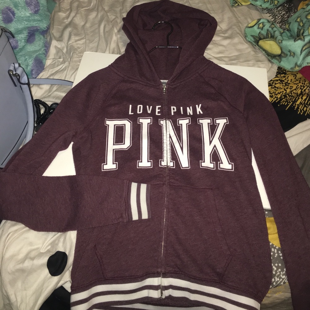 VS Pink Zip up sweater