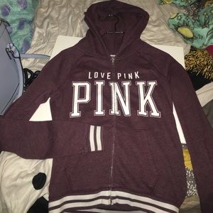 VS Pink Zip up sweater