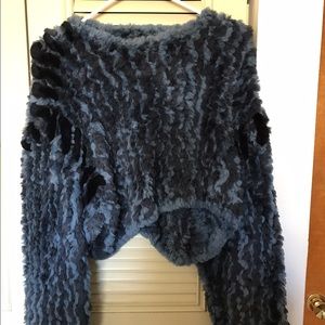 Authentic Augustina's Fur Cropped Sweater