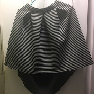 black and white skater skirt.