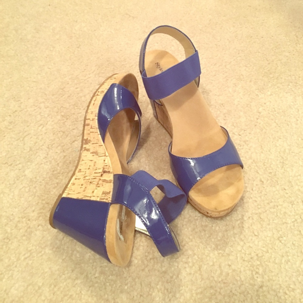 SALE🎉 Style & Co.-Blue, Open-Toe Wedges, Size 8