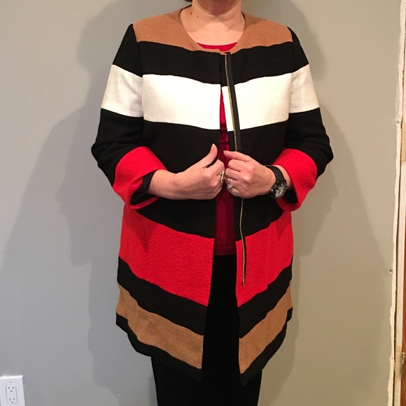 Chico's Geometric 100% Wool Jacket - Picture 2 of 4