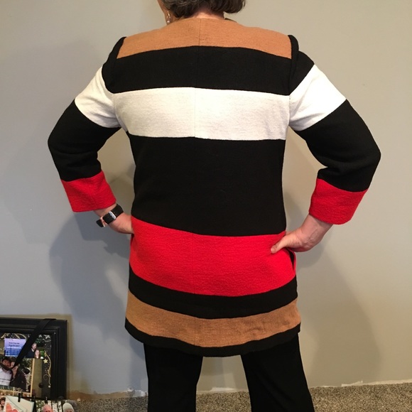 Chico's Geometric 100% Wool Jacket - Picture 3 of 4