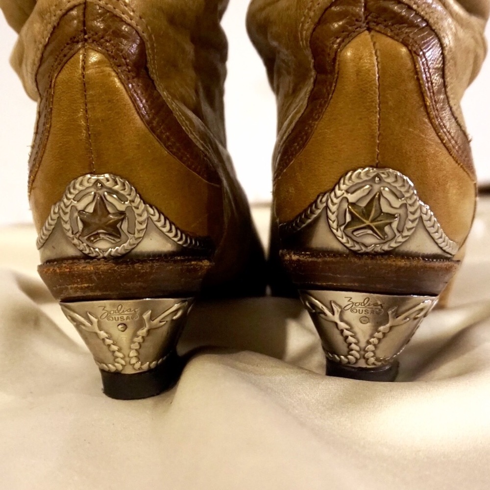 INCREDIBLE Zodiac Embellished Slouchy Cowboy Boots