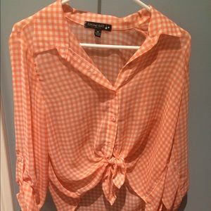 Peachy button up shirt!