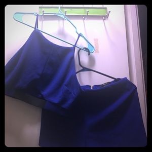 two piece. top & shorts.