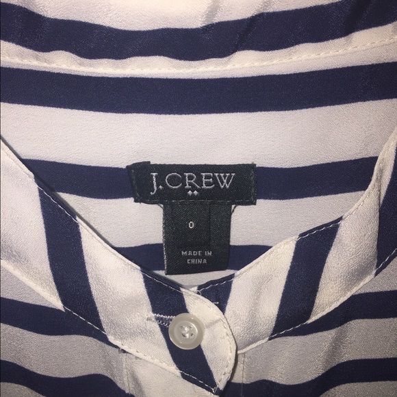 J Crew navy striped sleeveless top size 0 - Picture 3 of 3