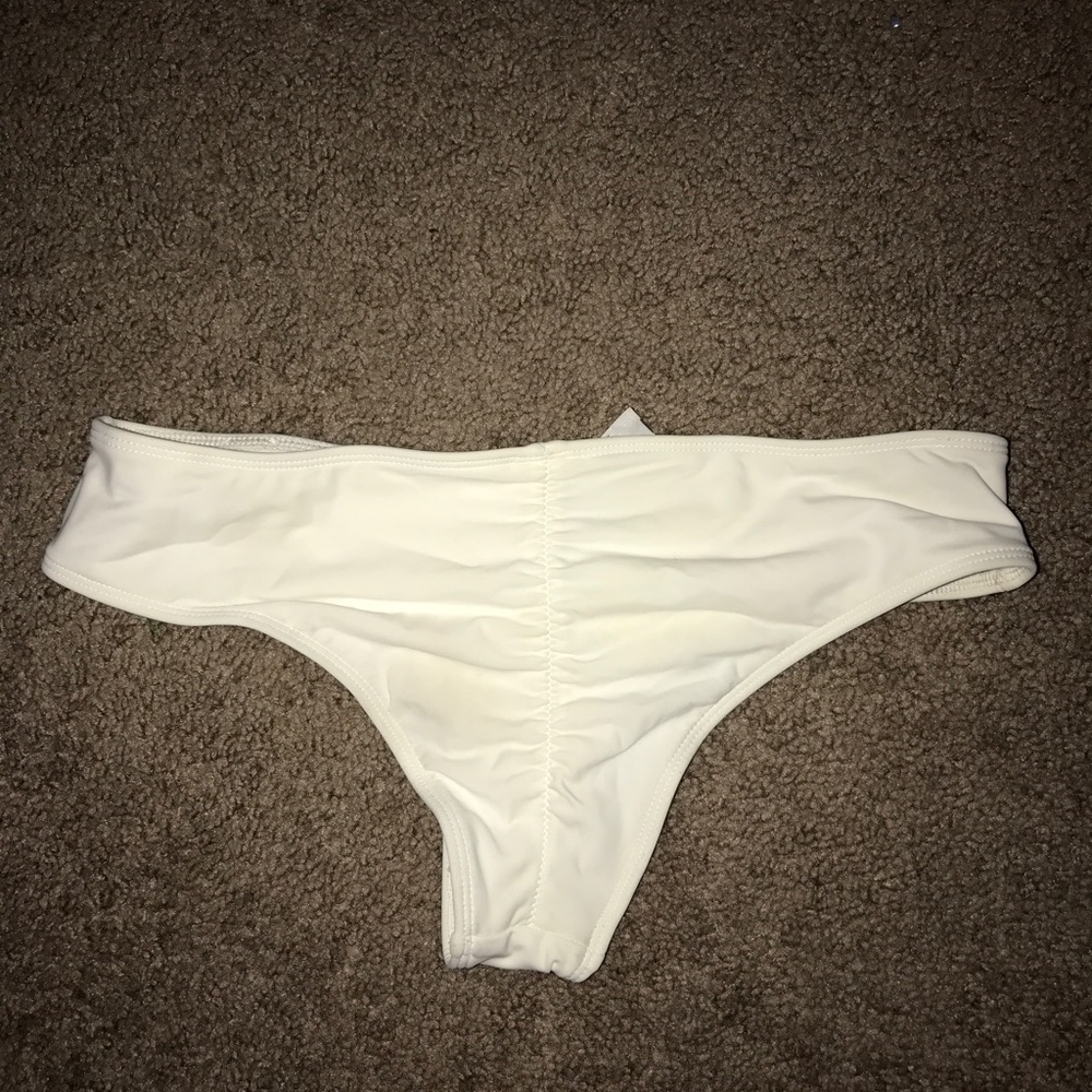 Cheeky white bikini!!