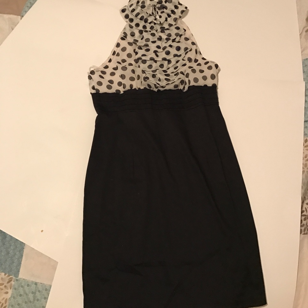 Polka-dot ruffle dress