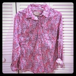 Paisley bright colored Banana Republic shirt