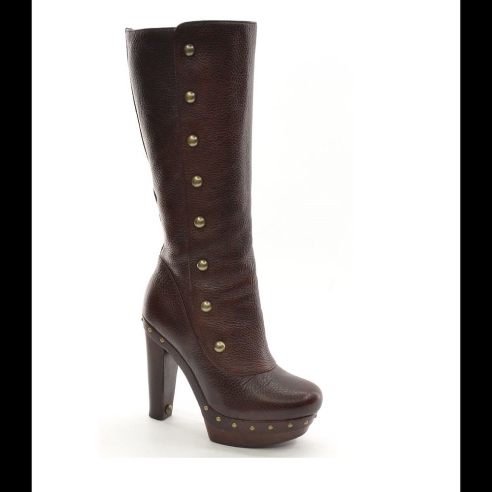 SOLD UGG Tall Brown Studded Boots 6 New