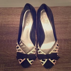 Ann Taylor Loft peep toe pumps.