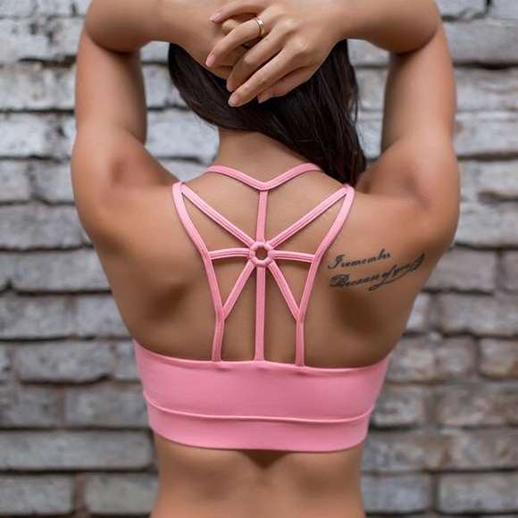 Strappy Spaghetti Sports Bra - Picture 1 of 4