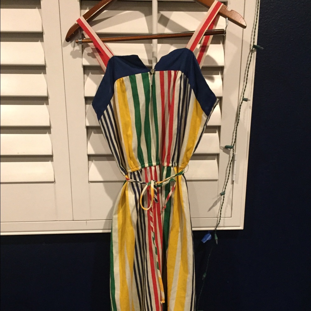 Vintage Pinstripe Dress ❤️💛💚💙