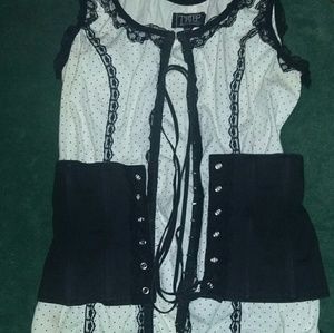 Tripp NYC Clingy Stretchy Bustier Shirt Tank