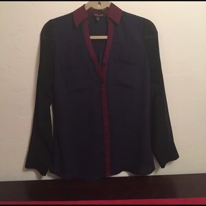 Tri-color Portofino Blouse from Express