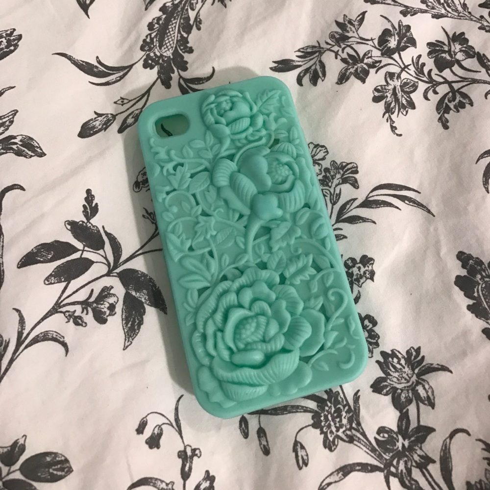 iPhone 5 Mint Floral Case
