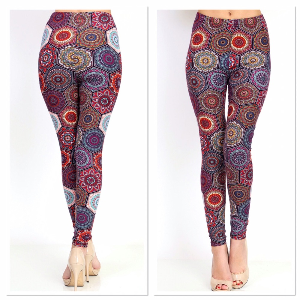 Buttery Soft Colorful Geo Print Leggings