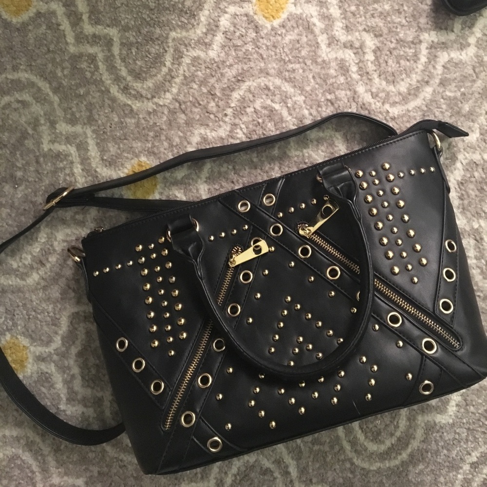 ASOS / YOKI gold studded purse tote
