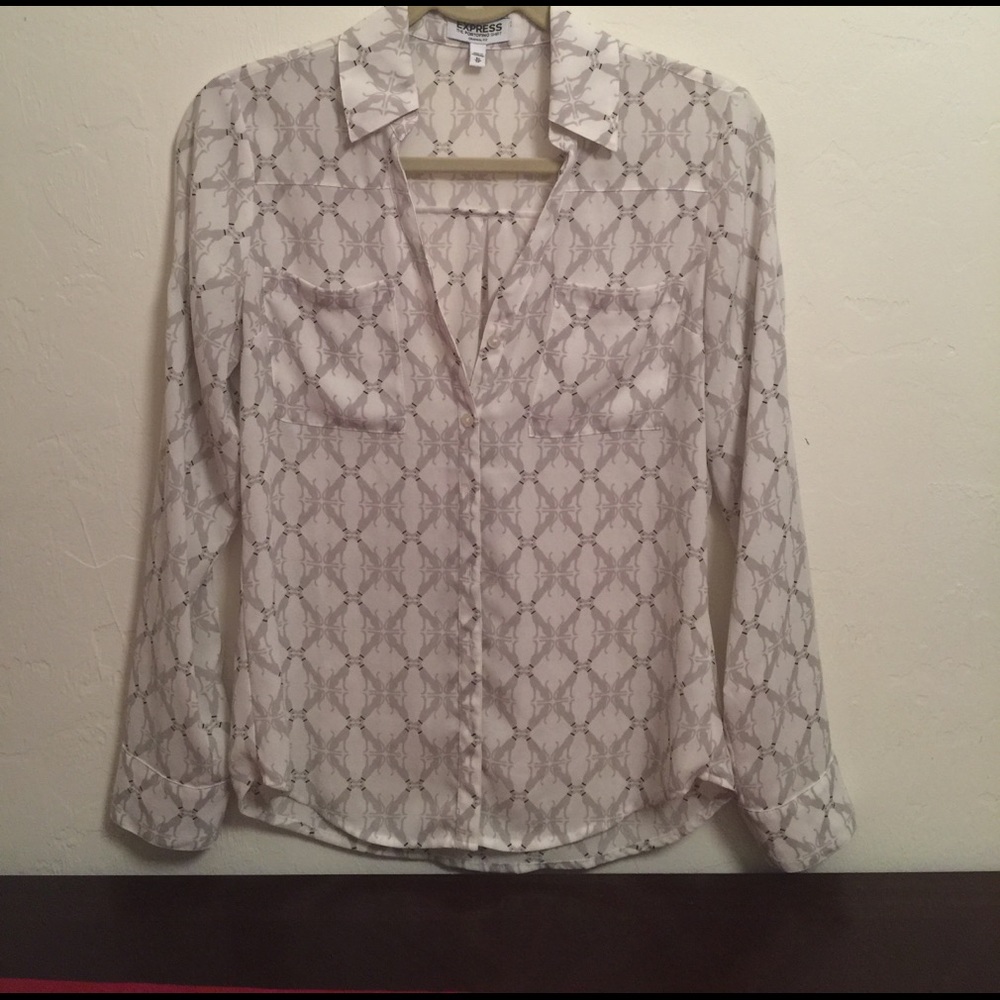 Dog Print 🐶 Portofino Blouse from Express