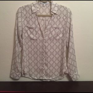 Dog Print 🐶 Portofino Blouse from Express