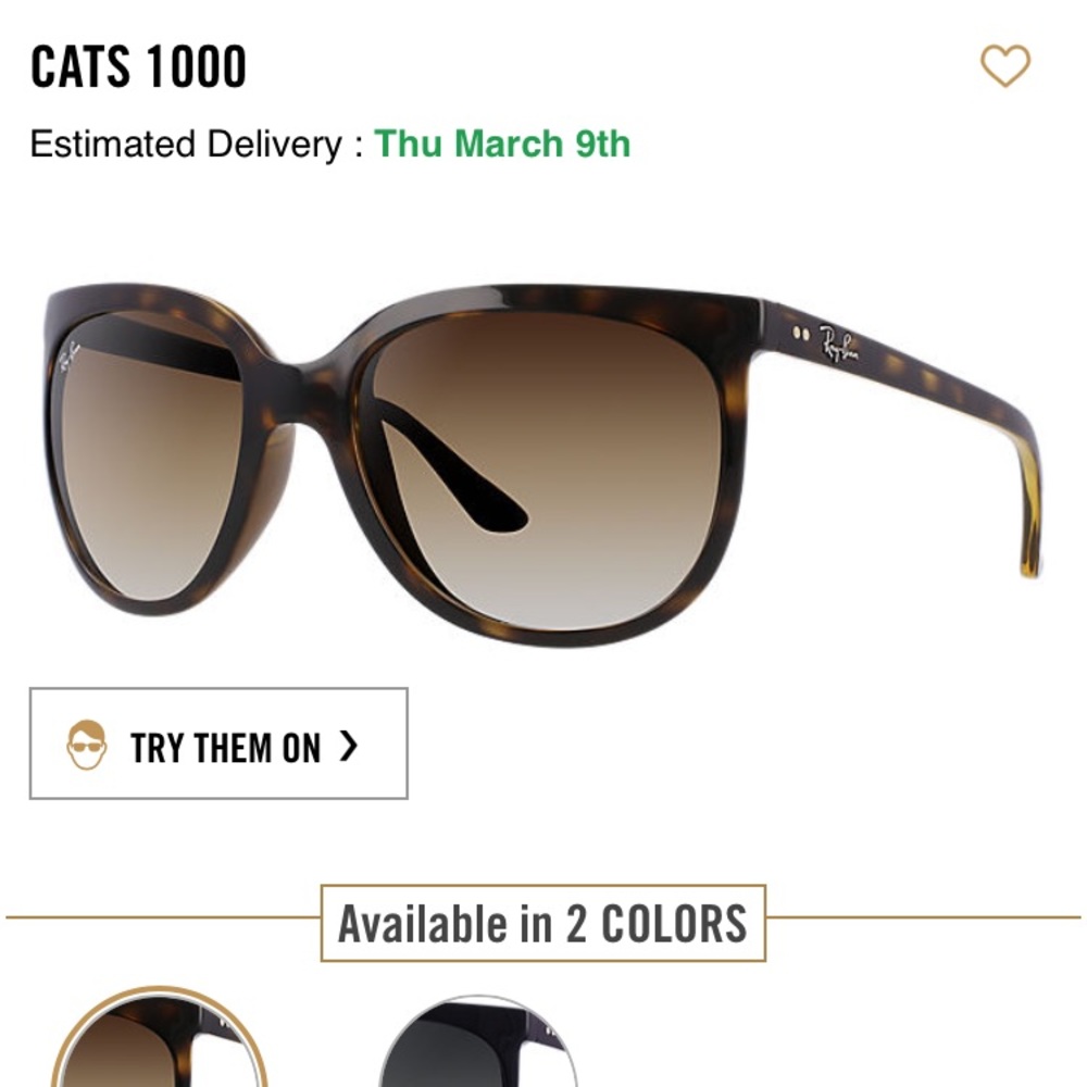 Ray Ban Cats 1000 tortoise sunglasses