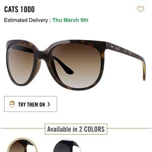 Ray Ban Cats 1000 tortoise sunglasses