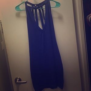 blue slim dress