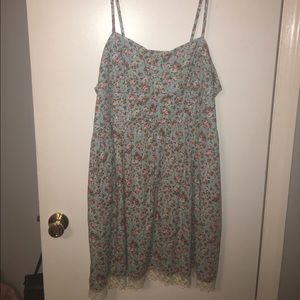 Lovely Light Blue Floral Tank Dress!
