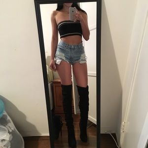 Vintage high waisted denim shorts