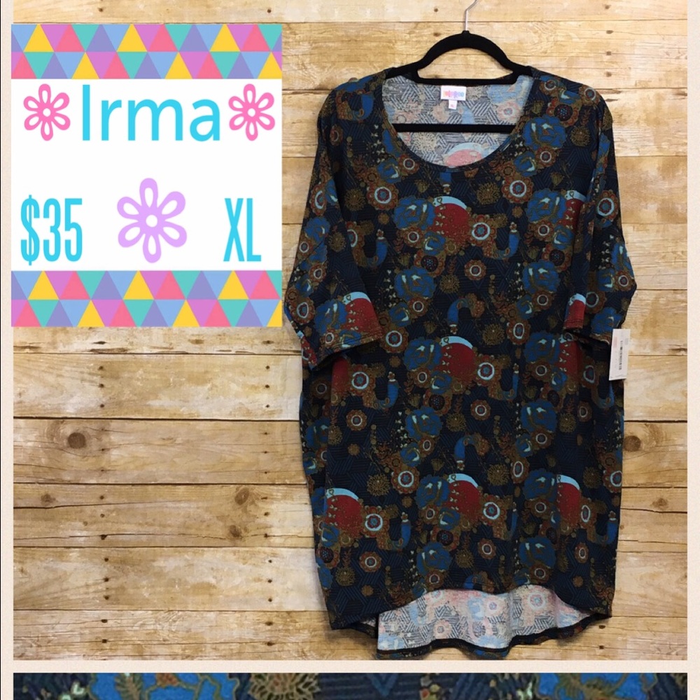 NWT Irma Top LuLaRoe Navy Background