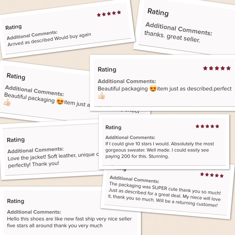 Know your seller! Love notes! 